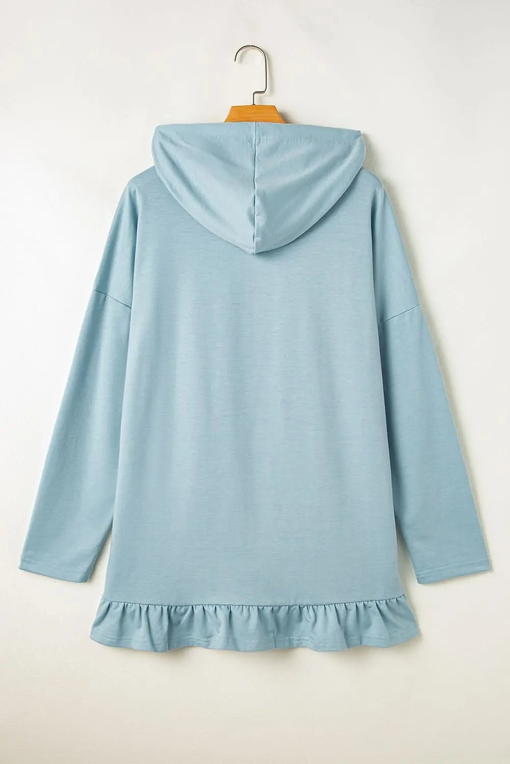 Iceland blue ruffled hoodie tunic - Love Salve